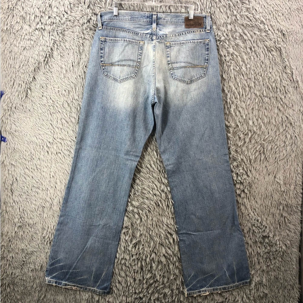 BKE Buckle Jeans Mens Size 34 Blue Tyler Bootcut Distressed